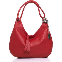 Torebki klasyczne damskie: Skórzana torebka w kolorze czerwonym – 38 x 34 x 10 cm
