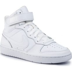 Buty NIKE - Court Borough Mid 2 (Gs) CD7782 100 White/White/White. Białe buty sportowe damskie Nike, ze skóry ekologicznej. W wyprzedaży za 219,00 zł.