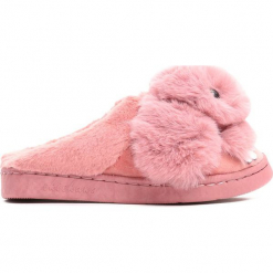 Różowe Kapcie Cony. Czerwone kapcie dziewczęce marki Born2be, z materiału. Za 49,99 zł.