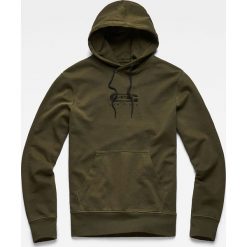 G-Star Raw - Bluza. Zielone bluzy męskie G-Star RAW, s, z aplikacjami, z bawełny, retro, z kapturem, bez rękawów, z kapturem. Za 469,90 zł.