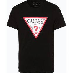 Guess Jeans - T-shirt męski, czarny. Czarne t-shirty męskie Guess Jeans, s, z nadrukiem, z jeansu, bez kołnierzyka. Za 139,95 zł.