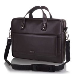 Torba męska na laptop Solier S32 Westport ciemny brąz - ciemny brąz. Pomarańczowe torby na laptopa Solier, w paski. Za 199,99 zł.