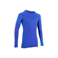 Podkoszulka długi rękaw na rower 500 męska. Niebieskie podkoszulki męskie marki B'TWIN, xl, z elastanu, z długim rękawem. Za 59,99 zł.
