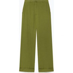 Spodnie "Yayowood" w kolorze zielonym. Zielone spodnie damskie American Vintage, xs, z wełny. W wyprzedaży za 259,95 zł.