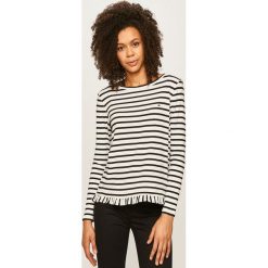 Tommy Hilfiger - Longsleeve. Białe bluzki damskie TOMMY HILFIGER, s, bez wzorów, z elastanu, z okrągłym kołnierzem. Za 299,90 zł.