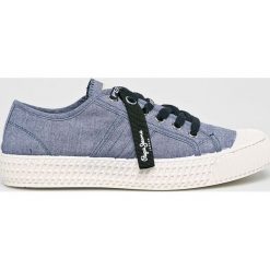 Pepe Jeans - Tenisówki In-G Chambray. Szare trampki i tenisówki damskie Pepe Jeans, bez wzorów, z jeansu, na sznurówki. W wyprzedaży za 179,90 zł.