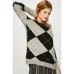 Answear - Sweter. Szare swetry klasyczne damskie ANSWEAR, l, z dzianiny, z okrągłym kołnierzem. Za 149,90 zł.