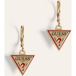 Guess Jeans - Kolczyki. Żółte kolczyki damskie Guess Jeans, metalowe. W wyprzedaży za 129,90 zł.