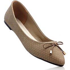 Baleriny damskie: Baleriny bonprix brunatny