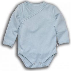 Body kimono z długim rękawem MINT r. 56 (NOM-02/56). Zielone body niemowlęce NANAF ORGANIC, bez wzorów, z długim rękawem. Za 57,29 zł.