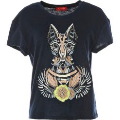 T-shirty damskie: T-shirt z okrągłym dekoltem, nadrukiem i krótkim rękawem