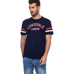 T-shirt w kolorze granatowym. Niebieskie t-shirty męskie Lonsdale, Kangol, Crosshatch, s, z nadrukiem, z bawełny, z okrągłym kołnierzem. W wyprzedaży za 39,95 zł.