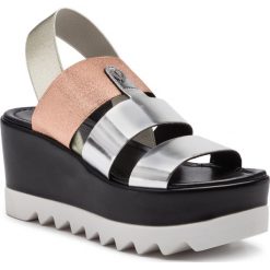 Sandały POLLINI - SA16538I07T5190A Arge/El. Szare klapki damskie Pollini, z materiału. W wyprzedaży za 449,00 zł.