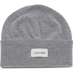 Czapka CALVIN KLEIN - Premium Wool Beanie K50K504094 013. Szare czapki męskie Calvin Klein, z jeansu. Za 229,00 zł.