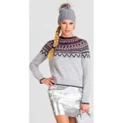 SWETER Liu Jo. Szare swetry damskie Liu Jo, s, z aplikacjami, bez rękawów, bez kaptura. Za 647,40 zł.