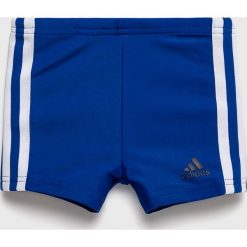 Adidas Performance - Kąpielówki dziecięce 92-128 cm. Niebieskie kąpielówki chłopięce adidas Performance, bez wzorów, z elastanu. W wyprzedaży za 79,90 zł.