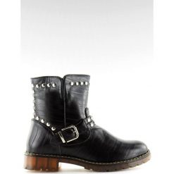Botki militarne czarne A-30 Black. Czarne botki damskie ButyModne, ze skóry ekologicznej, militarne, bez obcasa, na płaskiej podeszwie, na zamek. W wyprzedaży za 73,81 zł.