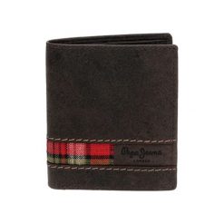 Portfele męskie: Skórzany portfel w kolorze brązowym – (S)8,5 x (W)11,5 x (G)1 cm