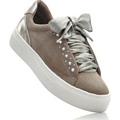 Sneakersy Marco Tozzi bonprix brunatny. Pomarańczowe buty sportowe damskie bonprix, bez wzorów, z satyny, sportowe. Za 139,99 zł.