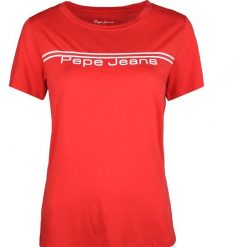 Pepe Jeans T-Shirt "Bettie". Bluzki damskie Pepe Jeans, z nadrukiem, z jeansu, z okrągłym kołnierzem. Za 99,00 zł.