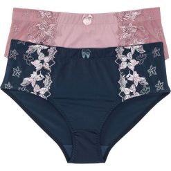 Figi wyszczuplające (2 pary) bonprix różowobrązowy + ciemnoniebiesko-różowobrązowy. Niebieskie bielizna wyszczuplająca bonprix. Za 55,98 zł.