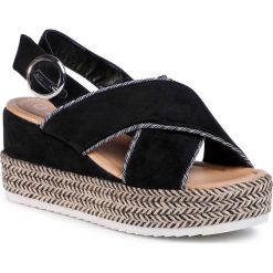 Espadryle JENNY FAIRY - WSHT855-19 Black. Czarne espadryle damskie Jenny Fairy, bez wzorów, ze skóry ekologicznej, bez obcasa, na obcasie. Za 79,99 zł.