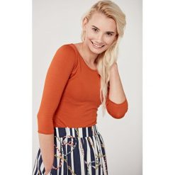 Bluzka Lovoa Spice Route XXS pomarańczowy. Pomarańczowe bluzki damskie Marie Zélie, s, w paski, z elastanu, z dekoltem na plecach, bez rękawów. Za 127,00 zł.