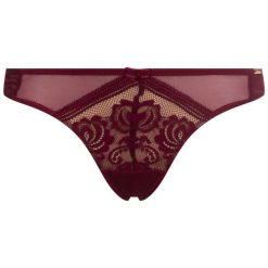 Stringi Gossard Encore 15606. Czerwone stringi damskie Gossard, s, bez wzorów, z elastanu. Za 99,00 zł.