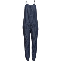 Kombinezony damskie: Luźniejszy kombinezon dżinsowy bonprix ciemny denim