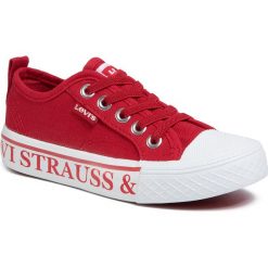 Trampki LEVI'S - VORI0020T Red 0047. Czerwone półbuty dziewczęce bez wzorów, z gumy, bez zapięcia. Za 179,00 zł.