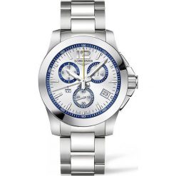 LONGINES Conquest 1/100TH St. Moritz L3.700.4.78.6. Szare zegarki męskie marki LONGINES, ze stali. Za 5040,00 zł.