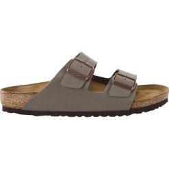 Birkenstock szare Arizona 211. Szare klapki męskie Birkenstock, bez wzorów, ze skóry. W wyprzedaży za 289,00 zł.