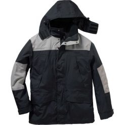 Kurtka 3 w 1 Regular Fit bonprix czarny. Czarne płaszcze męskie bonprix, m, bez wzorów, z polaru, bez kaptura. Za 129,99 zł.