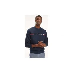 Bluzy Tommy Hilfiger MW0MW09709 LOGO. Niebieskie bluzy męskie TOMMY HILFIGER, xl, bez wzorów, bez kołnierzyka, bez rękawów, bez kaptura. Za 328,92 zł.