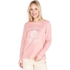Tommy Hilfiger Ozlem Koszulka Różowy. Różowe koszulki damskie TOMMY HILFIGER, l, z nadrukiem, z bawełny, bez kołnierzyka. Za 187,95 zł.