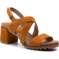 Sandały SERGIO BARDI - SB-36-07-000118 237. Pomarańczowe klapki damskie Sergio Bardi, bez wzorów, ze skóry, bez obcasa, na obcasie. Za 279,00 zł.
