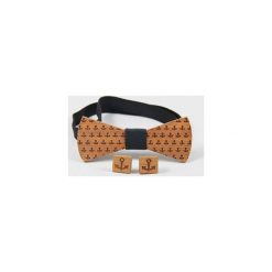Muszka + Spinki. Pomarańczowe muszki męskie marki The bow bow ties, w paski, z dzianiny. Za 139,00 zł.