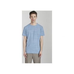 Koszula Jasno Błękitna z Japońskiego Jerseyu. Niebieskie koszule męskie Delikatessen, xl, bez wzorów, z jersey, bez kołnierzyka. Za 360,00 zł.