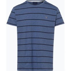 Gant - T-shirt męski, niebieski. Niebieskie t-shirty męskie GANT, xxl, w paski, klasyczne, z klasycznym kołnierzykiem. Za 179,95 zł.