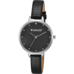 Zegarek kwarcowy "Darling" w kolorze czarno-srebrnym. Czarne, analogowe zegarki damskie METROPOLITAN, srebrne. W wyprzedaży za 72,95 zł.