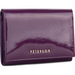 Duży Portfel Damski PETERSON - 445-14-06-07 Fioletowy. Fioletowe portfele damskie Peterson, bez wzorów, ze skóry. Za 139,00 zł.