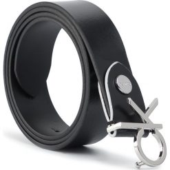 Pasek Damski CALVIN KLEIN - Ck Low Belt Adj 3.0 K60K606077 BDS. Czarne paski damskie Calvin Klein, w paski, ze skóry. Za 299,00 zł.