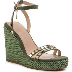 Espadryle LIU JO - Lucy 01 S19089 T9122 Army Green S1302. Zielone espadryle damskie Liu Jo, bez wzorów, ze skóry, bez obcasa, na obcasie. Za 689,00 zł.