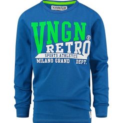 Koszulka "Jigelo" w kolorze niebieskim. Niebieskie t-shirty chłopięce Vingino, z nadrukiem, z bawełny, bez rękawów. W wyprzedaży za 69,95 zł.