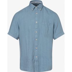 Marc O'Polo - Męska koszula lniana, niebieski. Niebieskie koszule męskie Marc O'Polo, m, bez wzorów, z materiału, eleganckie, polo, z krótkim rękawem. Za 349,95 zł.