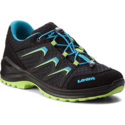 Trekkingi LOWA - Maddox Lo Junior 650779 Black/Lime 9903. Czarne buty chłopięce trekkingowe Lowa, z materiału. W wyprzedaży za 279,00 zł.