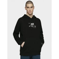 Bluza męska. Bluzy męskie s, bez wzorów, z dzianiny, z kapturem, bez rękawów, z kapturem. Za 149,99 zł.