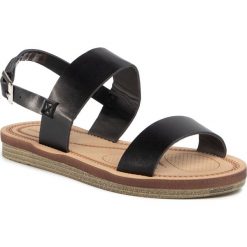 Sandały KEDDO - 807156/02-02E Black. Czarne klapki damskie Keddo, bez wzorów, ze skóry ekologicznej, bez obcasa. W wyprzedaży za 79,00 zł.