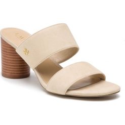 Klapki LAUREN RALPH LAUREN - Emmalee 802743878004 Lt Straw. Brązowe klapki damskie marki Lauren Ralph Lauren, bez wzorów, z zamszu, bez obcasa, na obcasie. Za 519,00 zł.
