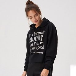 Bluza z kapturem Harry Potter - Czarny. Czarne bluzy damskie Sinsay, s, bez wzorów, bez rękawów, z kapturem. Za 59,99 zł.